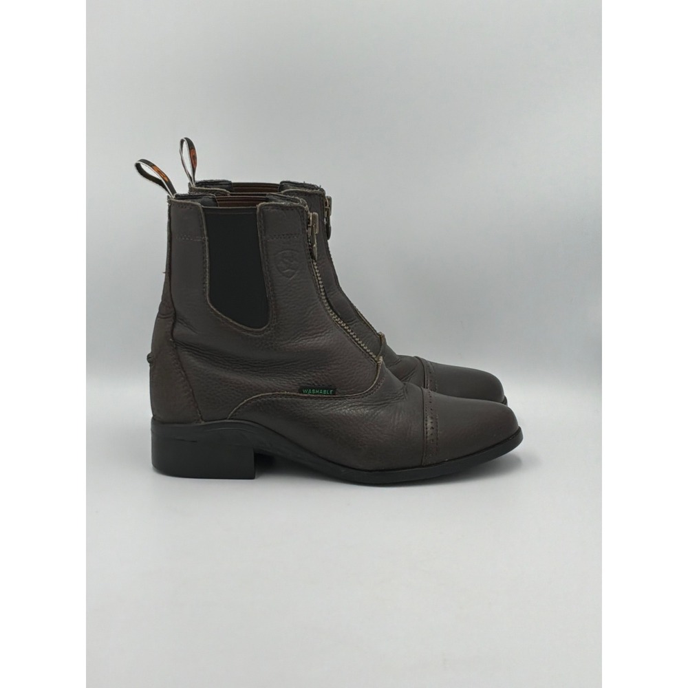 Ariat Heritage IV Paddock Boots Womens 7.5 Brown Leather Front Zip